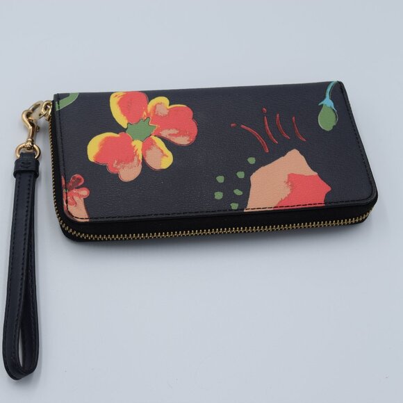 COACH Long Zip Around Wallet With Dreamy Land Floral Print - RARE FIND - Picture 3 of 5